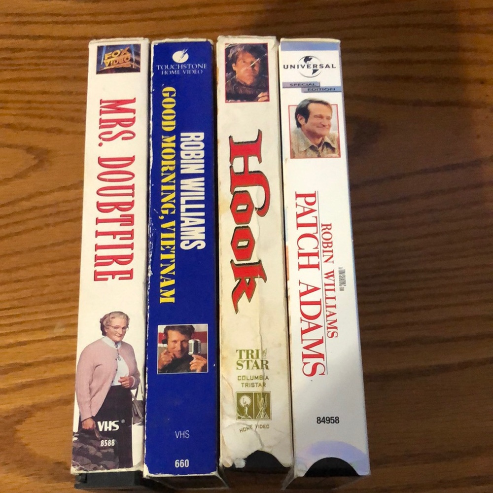 Set of 4 Classic VHS Robin Williams Movies